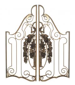 Pair of French Art Deco Iron and Gilt Gates - 4629350