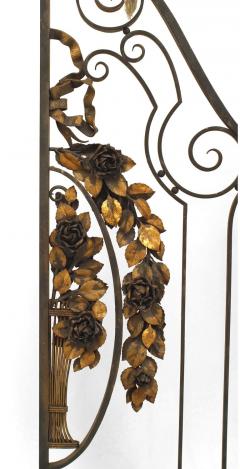Pair of French Art Deco Iron and Gilt Gates - 4629352