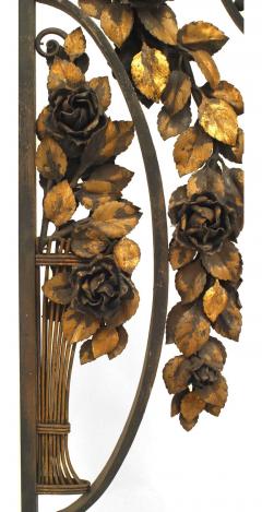 Pair of French Art Deco Iron and Gilt Gates - 4629353