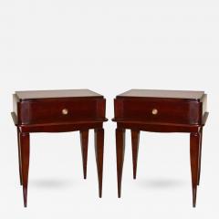 Pair of French Art Deco Mahogany Side Tables - 353462