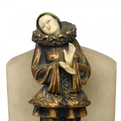 Pair of French Art Deco Marble Harlequin Bookends - 4195697