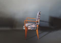 Pair of French Art Deco Stained Beech Armchairs - 1193240