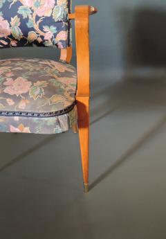 Pair of French Art Deco Stained Beech Armchairs - 1193252