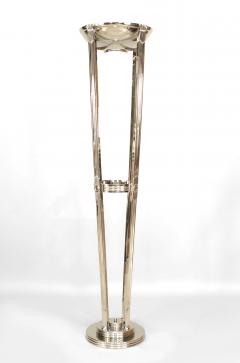 Pair of French Art Deco Style Chrome Floor Lamps - 1377556
