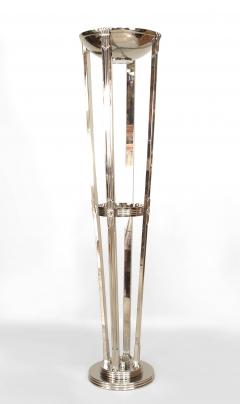 Pair of French Art Deco Style Chrome Floor Lamps - 1377557