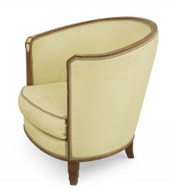 Pair of French Art Deco Walnut Arm Chairs - 1378722