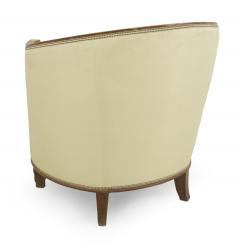 Pair of French Art Deco Walnut Arm Chairs - 1378723