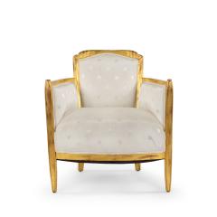 Pair of French Art Deco White Star Arm Chair - 4631229