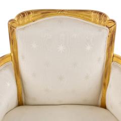 Pair of French Art Deco White Star Arm Chair - 4631233
