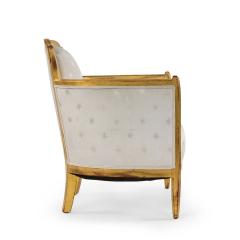 Pair of French Art Deco White Star Arm Chair - 4631236