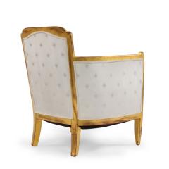 Pair of French Art Deco White Star Arm Chair - 4631239