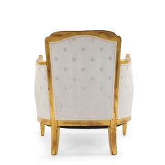 Pair of French Art Deco White Star Arm Chair - 4631240
