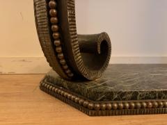 Pair of French Art Deco Wrought Iron Marble Consoles - 4390821