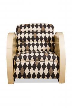 Pair of French Art Deco parchment veneered club chairs - 4631519
