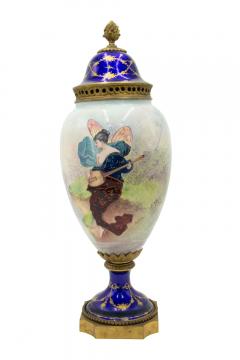 Pair of French Art Nouveau Enamel and Sevres Porcelain Vases - 4197991