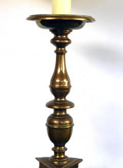 Pair of French Baroque Style Bronze Candlesticks now Mounted as Lamps - 1664553