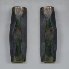 Pair of French Bespoke Sculptural Ceramic Sconces - 3510192