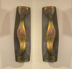 Pair of French Bespoke Sculptural Ceramic Sconces - 3557621