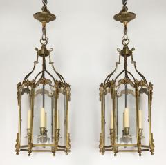 Pair of French Brass Hall Lanterns - 1800649