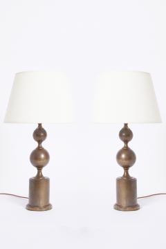 Pair of French Brass Table Lamps - 3701963