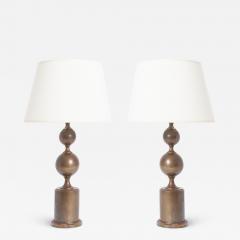 Pair of French Brass Table Lamps - 3704762