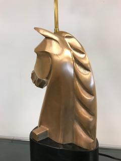 Pair of French Bronze Horse Lamps - 421452