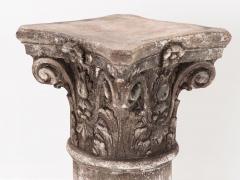 Pair of French Carved Limestone Columns 20th Century - 2548011