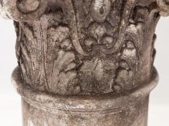 Pair of French Carved Limestone Columns 20th Century - 2548013