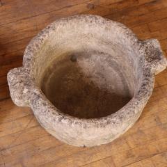 Pair of French Carved Stone Planters with Handles C 1910 - 4768791
