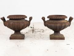 Pair of French Cast Iron Urns Early 20th Century - 4036662