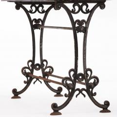 Pair of French Cast Iron and Stone Tables 19th C  - 4618500