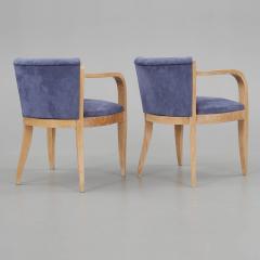 Pair of French Cerused Oak Armchairs Circa 1940s - 1021905