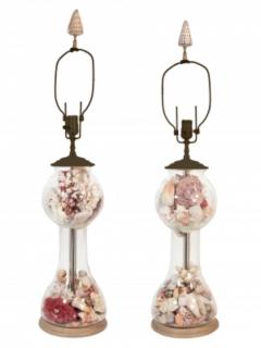 Pair of French Cloche Shell Lamps - 1413145