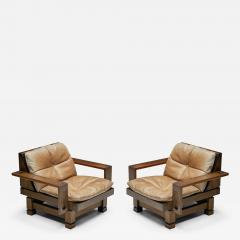 Pair of French Club Chairs 1960s - 2709479
