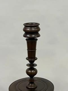Pair of French Colonial Carved Teak Wood Table Lamp Bases or Candelabras c 1930 - 4111433