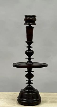 Pair of French Colonial Carved Teak Wood Table Lamp Bases or Candelabras c 1930 - 4111464