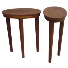 Pair of French Colonial Solid Wood Side Tables Consoles Nightstands 1930 - 1819589