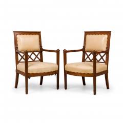 Pair of French Consulate Arm Chairs - 4642356