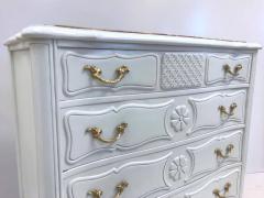 Pair of French Country Style Marble Top Commodes - 618557