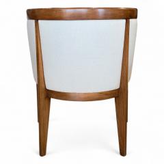 Pair of French Curved Back Upholstered Chairs - 4336252