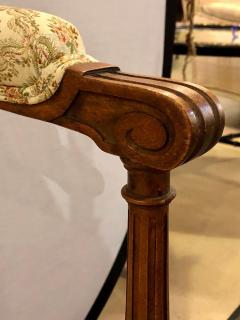 Pair of French Custom Louis XVI Style Carved Bergere Office or Armchairs - 2936714