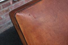Pair of French Deco Leather Squared Back Club Chairs - 3018575