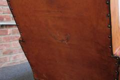 Pair of French Deco Leather Squared Back Club Chairs - 3018577
