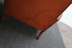Pair of French Deco Leather Squared Back Club Chairs - 3018578