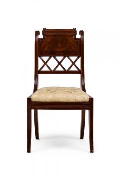 Pair of French Directoire Style Mahogany Side Chairs - 4169770