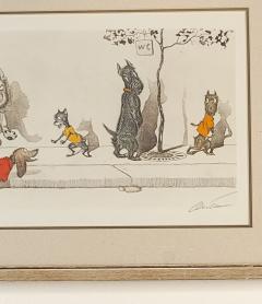 Pair of French Dog Prints circa 1950 - 4245342