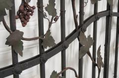 Pair of French Early 20th Century Painted Wrought Iron Grapevine Gates - 925301