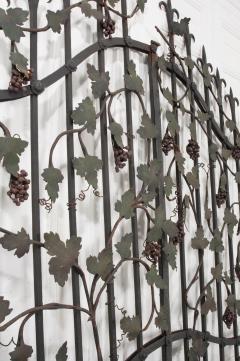 Pair of French Early 20th Century Painted Wrought Iron Grapevine Gates - 925312