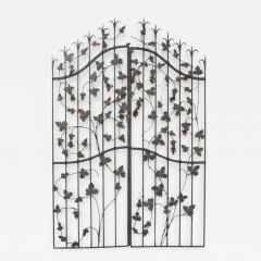 Pair of French Early 20th Century Painted Wrought Iron Grapevine Gates - 926179