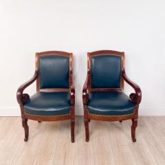 Pair of French Empire Armchairs circa 1860 Three pairs available - 2941065